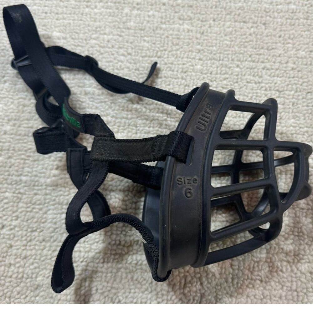 Baskerville Ultra Basket Muzzle Dog Behavior Training Size 6 Moldable Light